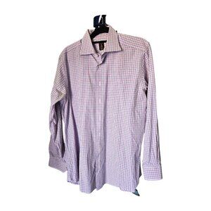 Robert Talbott Pink Plaid Check Estate Dress Shirt XXL.